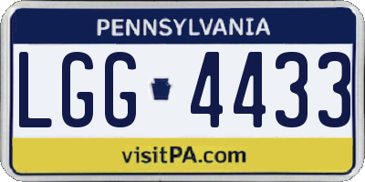 PA license plate LGG4433