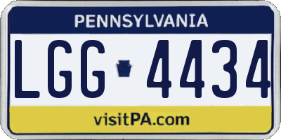 PA license plate LGG4434