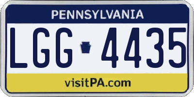 PA license plate LGG4435