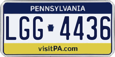 PA license plate LGG4436