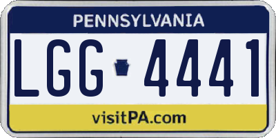 PA license plate LGG4441
