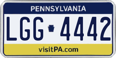 PA license plate LGG4442