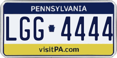 PA license plate LGG4444