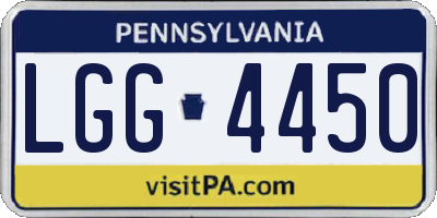 PA license plate LGG4450