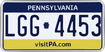 PA license plate LGG4453