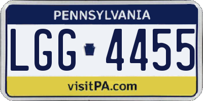 PA license plate LGG4455