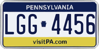 PA license plate LGG4456