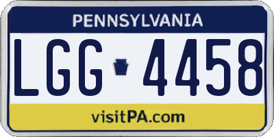PA license plate LGG4458