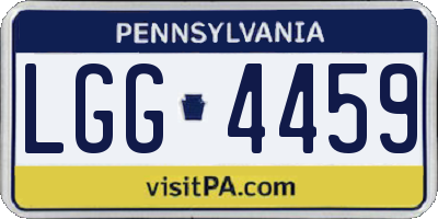PA license plate LGG4459
