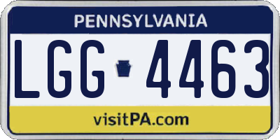 PA license plate LGG4463