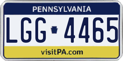 PA license plate LGG4465