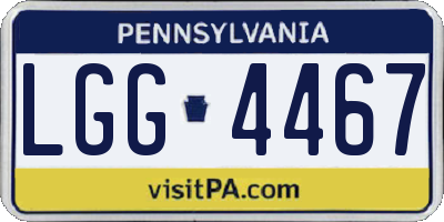 PA license plate LGG4467