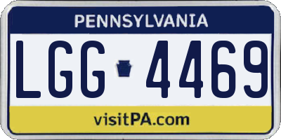 PA license plate LGG4469