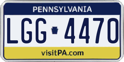 PA license plate LGG4470