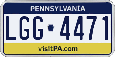 PA license plate LGG4471