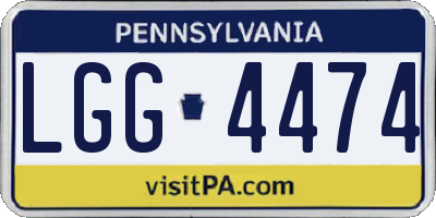 PA license plate LGG4474