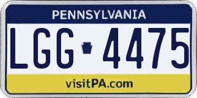 PA license plate LGG4475