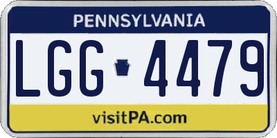 PA license plate LGG4479