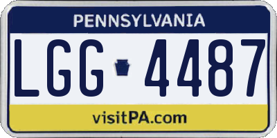 PA license plate LGG4487