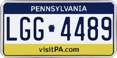 PA license plate LGG4489