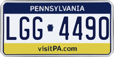 PA license plate LGG4490