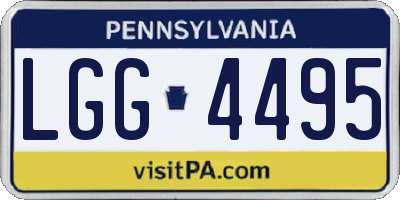 PA license plate LGG4495