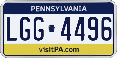PA license plate LGG4496