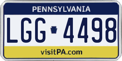 PA license plate LGG4498