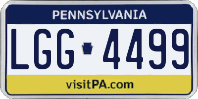 PA license plate LGG4499
