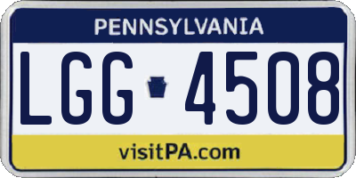 PA license plate LGG4508