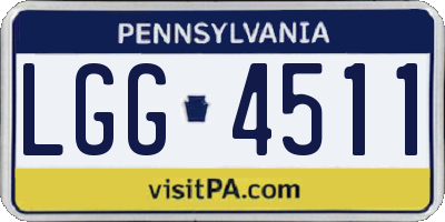PA license plate LGG4511