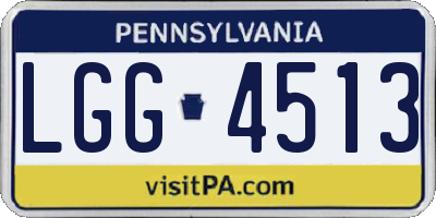 PA license plate LGG4513