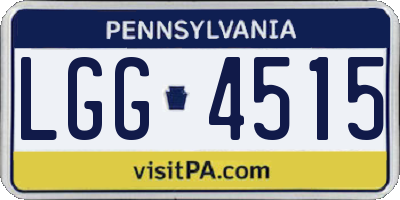 PA license plate LGG4515