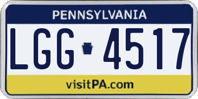 PA license plate LGG4517