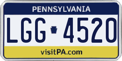 PA license plate LGG4520