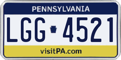PA license plate LGG4521