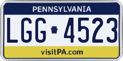 PA license plate LGG4523