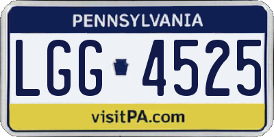 PA license plate LGG4525