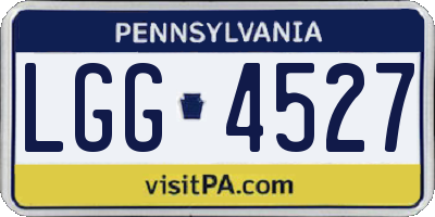 PA license plate LGG4527