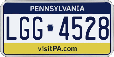 PA license plate LGG4528