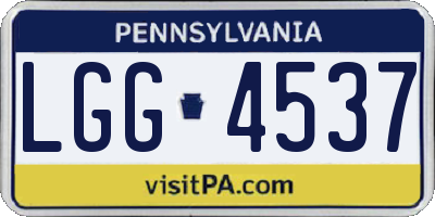 PA license plate LGG4537
