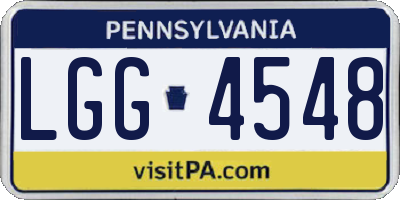 PA license plate LGG4548