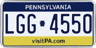 PA license plate LGG4550