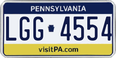 PA license plate LGG4554