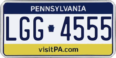 PA license plate LGG4555