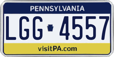 PA license plate LGG4557