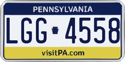 PA license plate LGG4558