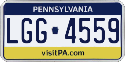 PA license plate LGG4559