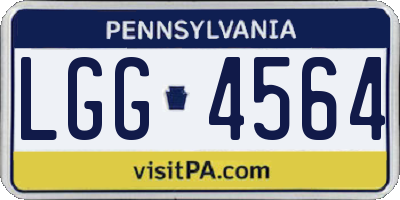 PA license plate LGG4564