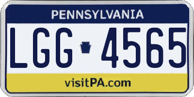 PA license plate LGG4565
